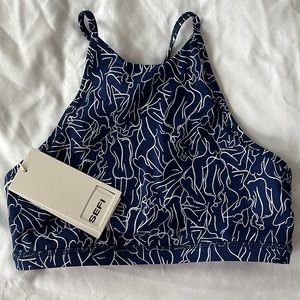 Sefi Midnight High Neck Silhouette Bra